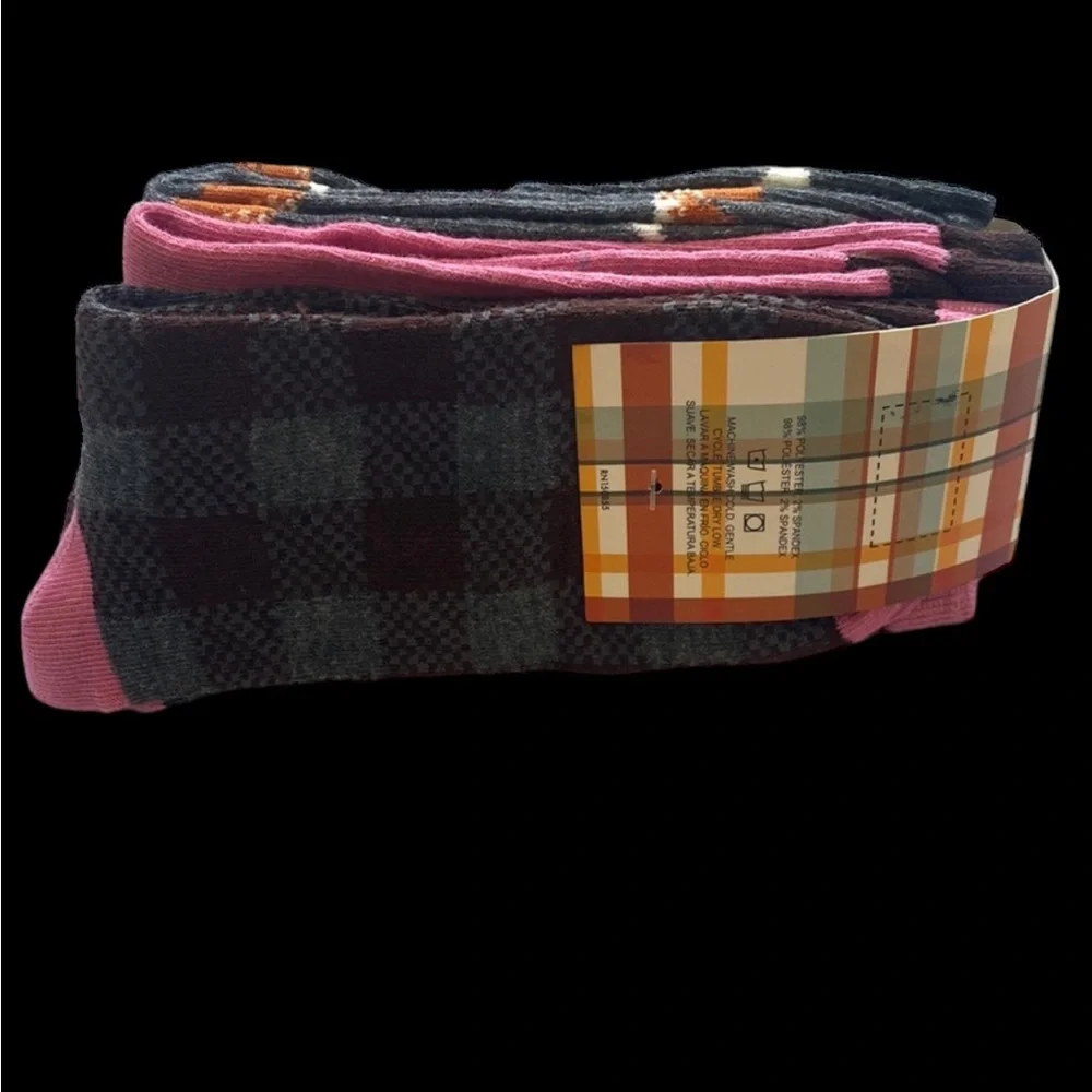 3-PACK HELLO AUTUMN Ladies Crew Socks Shoe Size‎ 4-10